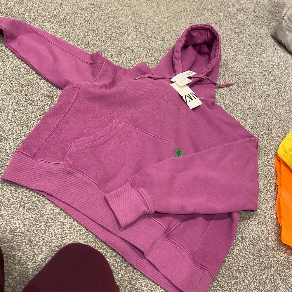 Zara Mens Hoodie.. Purple Size S